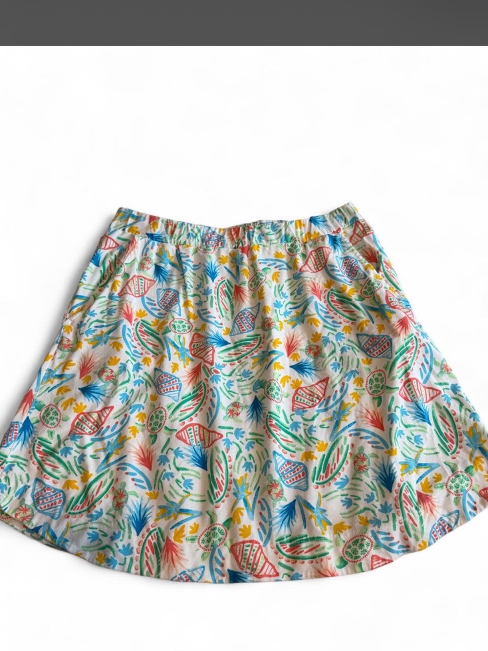 fresh produce Cream Multicolor Botanical Print Skirt